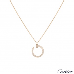 Cartier Rose Gold Diamond Juste Un Clou Necklace B3047000